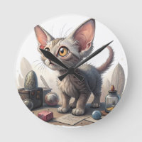 Gato Estranho Adorável com Olhos Grandes