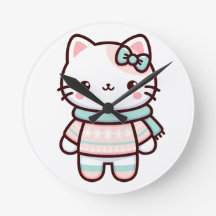 Gato Kawaii Bonito em Suéter