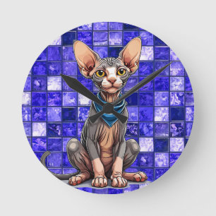 Relógio Redondo gato Sphinx