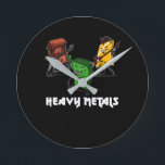 Relógio Redondo Geek de Nerd de Metais Pesados da Science Chemistr<br><div class="desc">Design de Geek de Metais Pesados da Science Chemistry para amantes da química.</div>