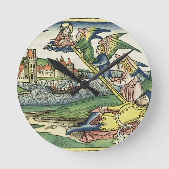 Relógio Redondo Génese 28 a escada de 10 Jacob, 'do Nuremberg (Frente)