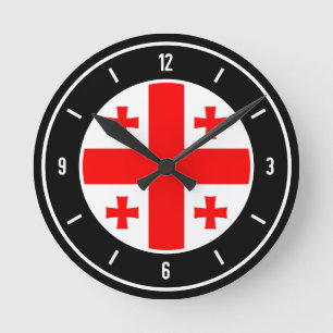 Relógio Redondo Georgia Flag Elegant