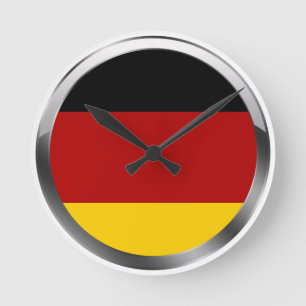 Relógio Redondo Germany Flag of germany Deutschland Flagge