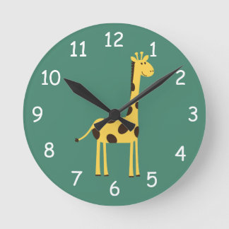 Relógio Redondo Giraffe Clock