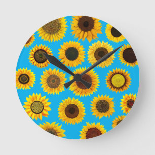 Relógio Redondo Girassóis