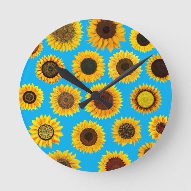 Relógio Redondo Girassóis (Frente)
