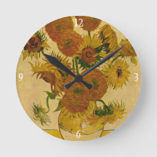 Relógio Redondo Girassóis de Vincent van Gogh, 1878