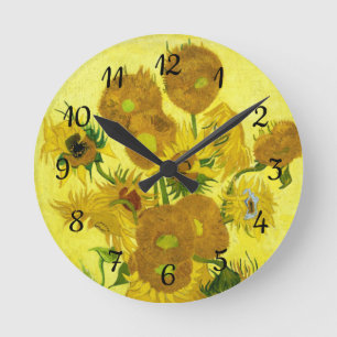 Relógio Redondo Girassóis Vincent van Gogh