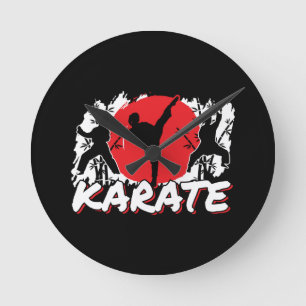 Relógio Redondo Girls Karate - Tema Japonês Patriótico