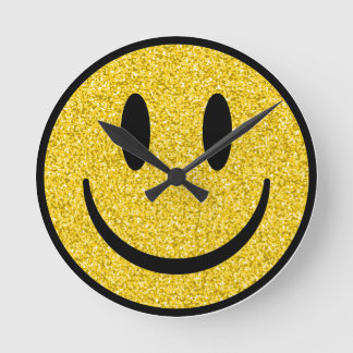 Relógio Redondo Glitter Smile Face