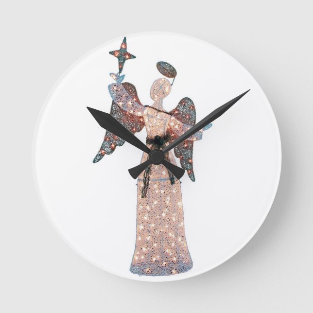RELÓGIO REDONDO ""GLITTERING ANGEL" CLOCK (Frente)