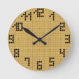 Relógio Redondo Goban Clock - Black Stones - 1-12