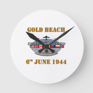 Relógio Redondo Gold Beach 6th June 1944