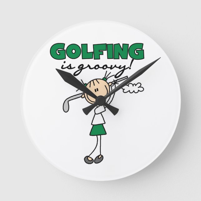 Relógio Redondo Golfe é Groovy (Frente)