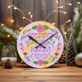 RELÓGIO REDONDO GOODBYE 20XX OLÁ 20XX