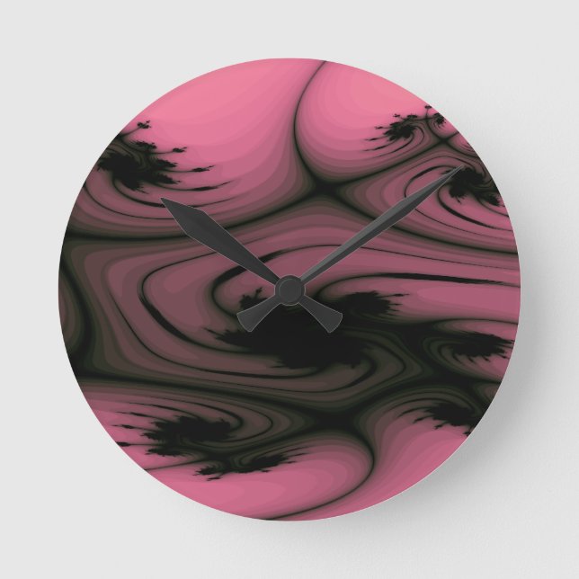 Relógio Redondo Gótica Swirls Wall Clock (Frente)