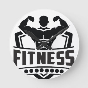 Relógio Redondo Gráfico de Motivação Fitness Vida Forte e Ativa