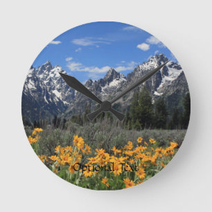 Relógio Redondo Grand Teton Springtime Souvenir Foto