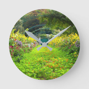 Relógio Redondo Grande Allee, Jardim de Monet, bonito