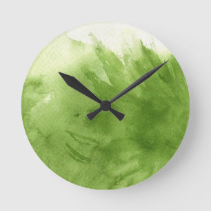 Relógio Redondo grande fundo da aguarela - pinturas 2 da aguarela