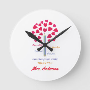Relógio Redondo Grande Lápis/Apreciação do Professor