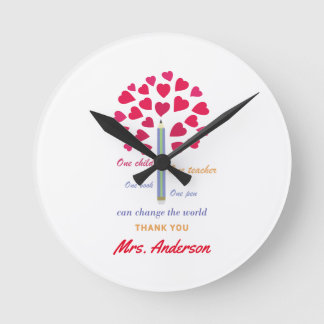 Relógio Redondo Grande Lápis/Apreciação do Professor