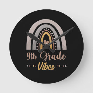 Relógio Redondo Grau 9º Vibes Arco-Íris Nono Grau Volta à Escola