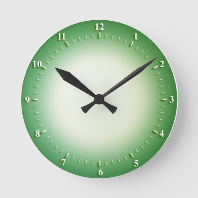 Relógio Redondo Green Wall Clock (Frente)