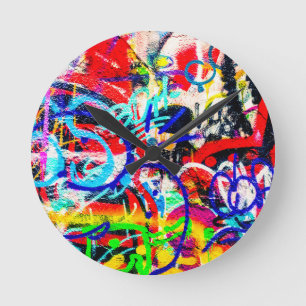 Relógio Redondo Gritty Crazy Grafite