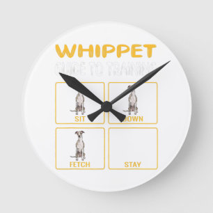 Relógio Redondo Guia De Whippet Para Treinar Obediência De Cães