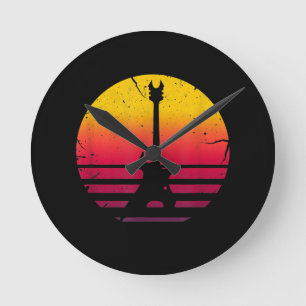 Relógio Redondo Guitar Sunset Electric Rock Lover