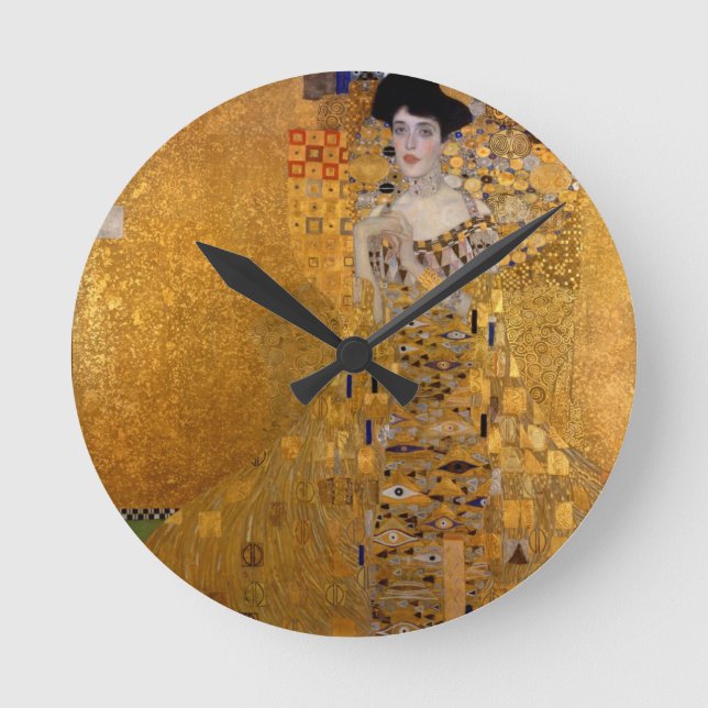 Relógio Redondo Gustav Klimt - Adele Bloch-Bauer I. (Frente)