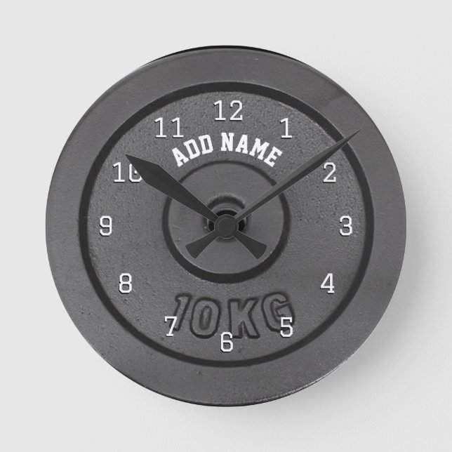 Relógio Redondo Gym Bodybuilder Wall Clock (Frente)