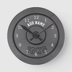 Relógio Redondo Gym Bodybuilder Wall Clock