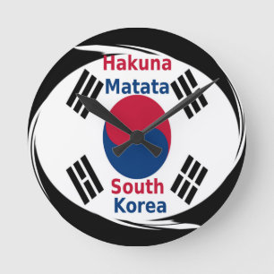 Relógio Redondo Hakuna Matata Coreia do Sul