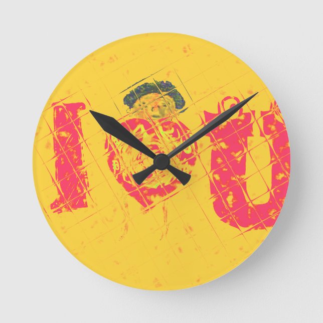 Relógio Redondo Hakuna Matata eu amo o significado do texto da (Frente)