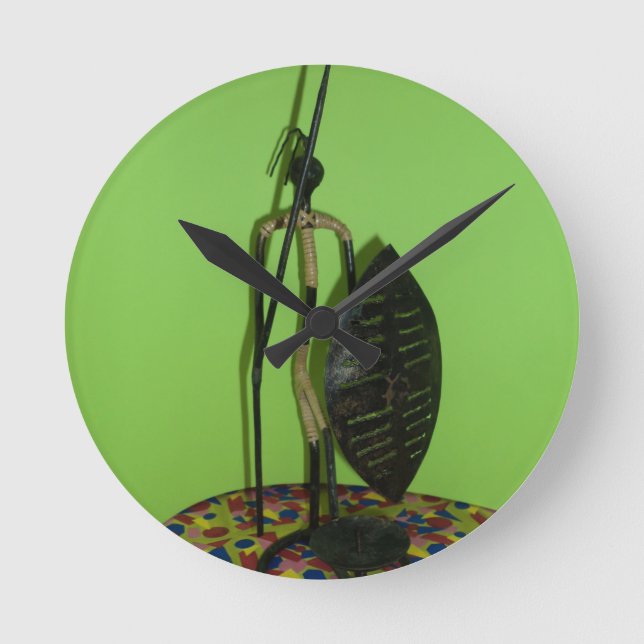 Relógio Redondo Hakuna Matata Kenya Maasai.JPG (Frente)