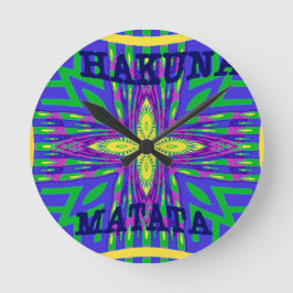 Relógio Redondo Hakuna matata Mombasa Kanga