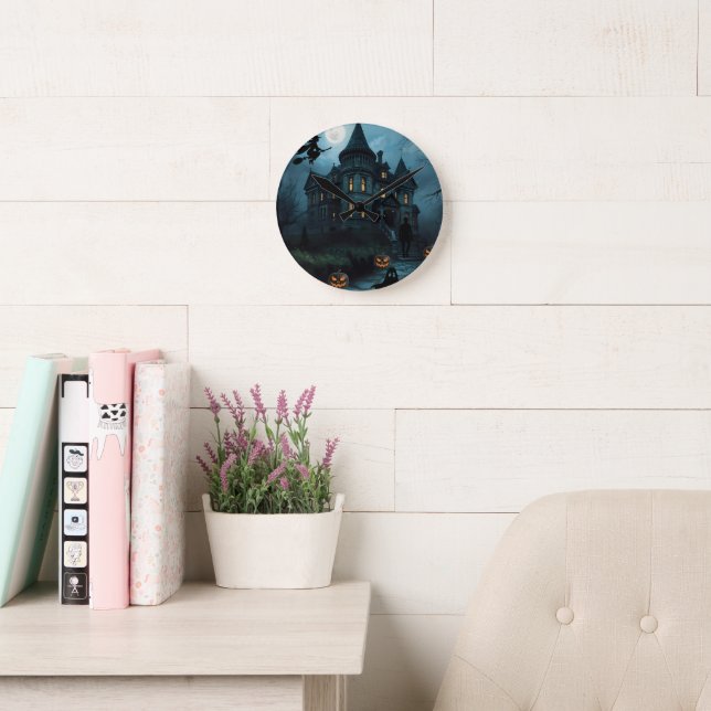 Relógio Redondo Halloween Clock (Sala de leitura)