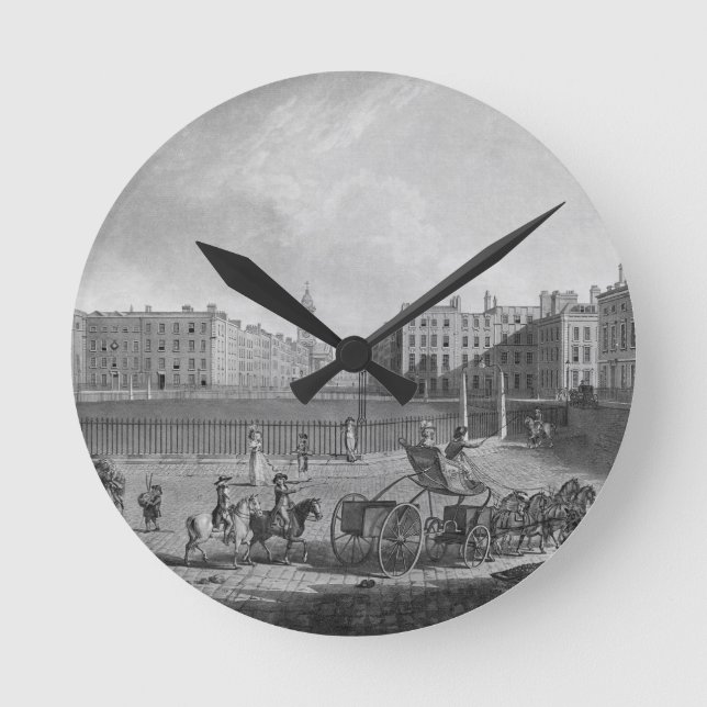 Relógio Redondo Hanover Square, from a set of four views of London (Frente)