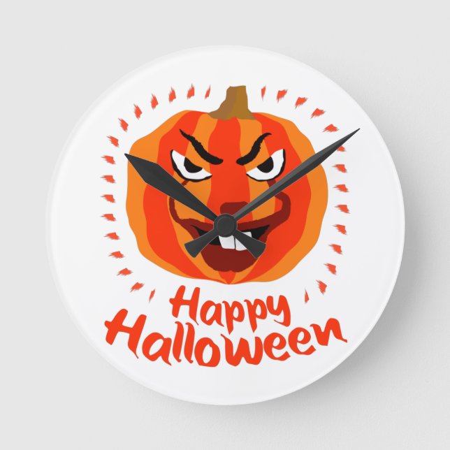 Relógio Redondo Happy Halloween Gifts (Frente)