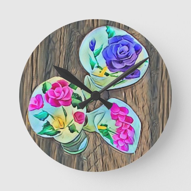 Relógio Redondo Happy Lilys (Frente)