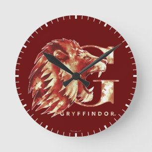 Relógio Redondo Harry Potter   GRYFFINDOR™ Lion Watercolor