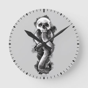 Relógio Redondo Harry Potter   Marca de Maldição Aquarela