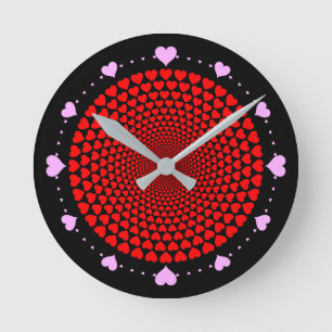 Relógio Redondo Hearts Mandala Design- 25870