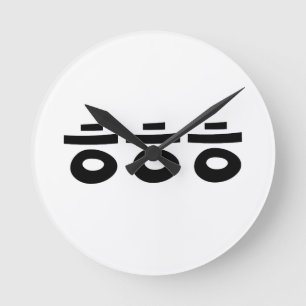 Relógio Redondo HEHEHE ㅎ ㅎ ㅎ Coreano