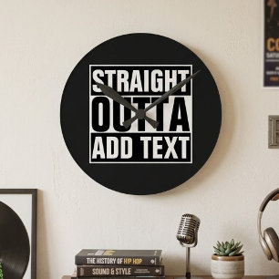 Relógio Redondo HETERO OUTTA - adicione seu texto aqui/crie o seu