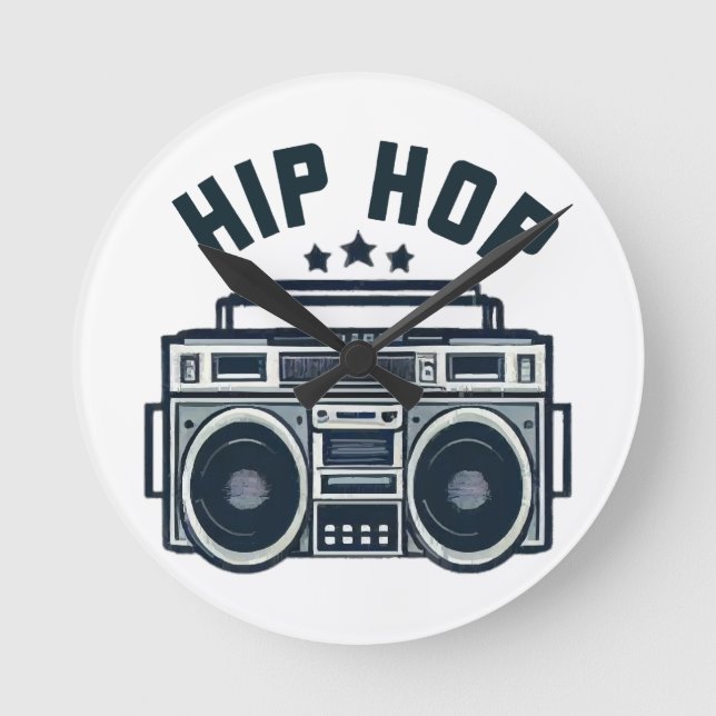 Relógio Redondo Hip hop (Frente)