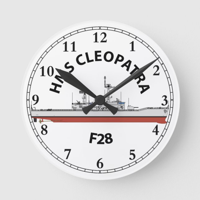 RELÓGIO REDONDO HMS CLEOPATRA - F28 - LEANDER ORIG (Frente)