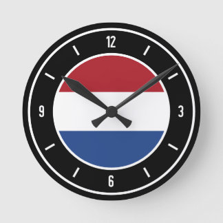 Relógio Redondo Holanda Flag Elegant